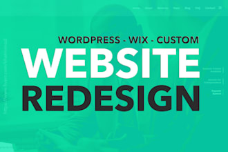 design and redesign professional business wix or wp  website