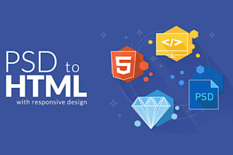 convert PSD or figma to responsive HTML CSS bootstrap