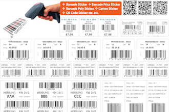 do bar code sticker design for you