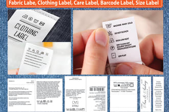 do clothing care label design for you