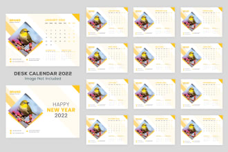 design unique wall and desk calendar 2025