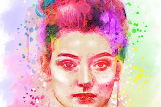 do watercolor illustration, painting and portraits