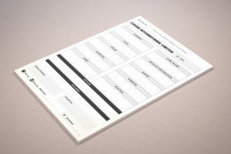 design professional worksheet and PDF for business