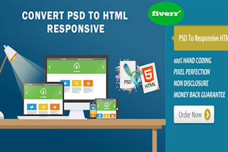 convert psd to html responsive