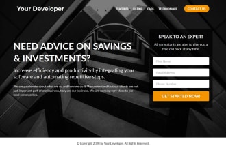 create wordpress landing page, sales page or sales funnel