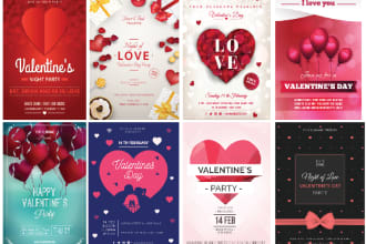 design saint valentine flyer or poster
