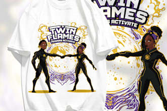 create trendy and print ready tshirt merch designs