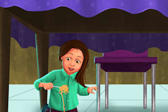draw children story book illustrations
