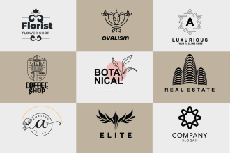 create a modern professional business, signature, emblem, flat logo design