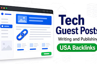 write and publish USA tech blog guest posts with backlinks