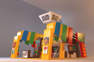 create innovate and amazing stand design 3d for your expo