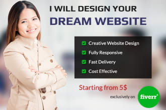 design wonderful and creative webpage for you