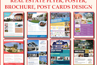 real estate flyer, poster, postcard, brochure design