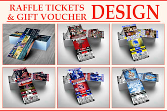 raffle ticket, gift card, coupon, invitation card design