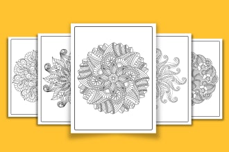 design mandala pattern design coloring page for amazon kdp