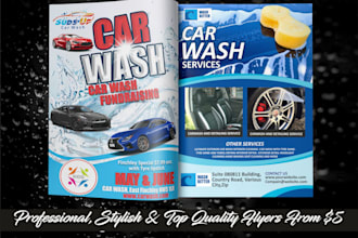 design wonderful car wash car detailing flyer and banners in 12hrs