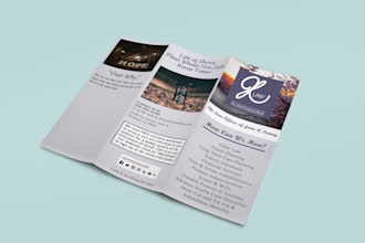 professional tri fold brochure design, custom high quality