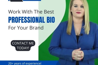 write a professional bio for you