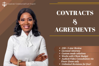 be your online lawyer, write legal contracts and agreements