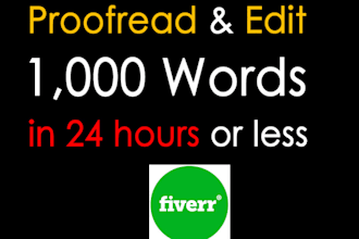 proofread and edit anything in english