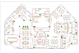 design your interior  office plan in autocad