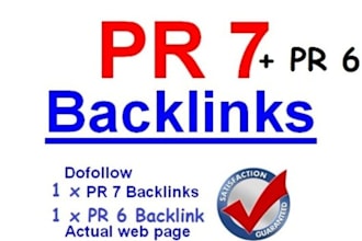 create 2 pr 6 and 3 pr 5 actual high page pr links must be Low obl and quality high authority domains