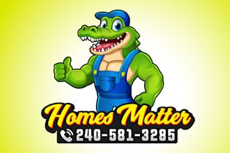 design amazing cartoon mascot logo , cartoon character