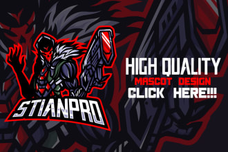 design cool mascot logo for esport, sport and twitch