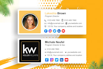 design  HTML email signature and animated email signature