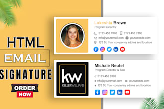design  HTML email signature and animated email signature