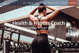 design professional gym, fitness, yoga website in 7 days