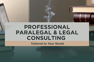 be your paralegal and provide legal consulting services