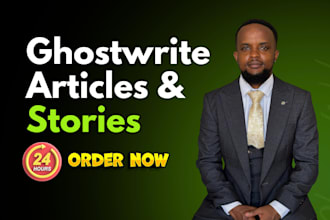 creatively ghostwrite an article or story
