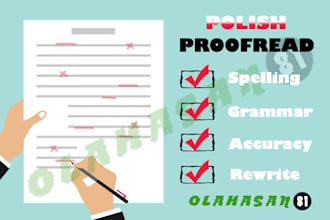 edit and proofread polish articles