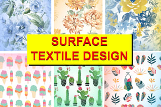 design seamless surface pattern for fabric and fashion