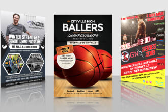 design fitness and sports flyer