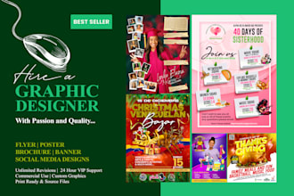 design a professional flyer, brochure, and poster