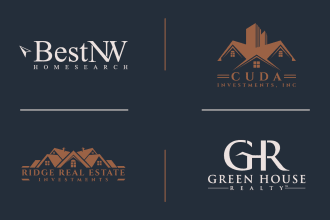 design real estate logo for your business or website