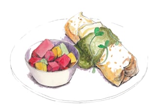 illustrate food and drinks