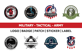 create military army tactical badges and patches design