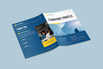 design a professional bifold brochure, leaflet and company profile