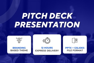 design investor pitch deck for startup and business