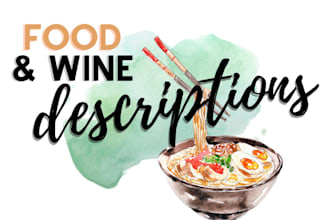 write beautiful descriptions of food and wine