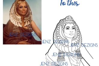 turn your image or photo into line art for coloring book