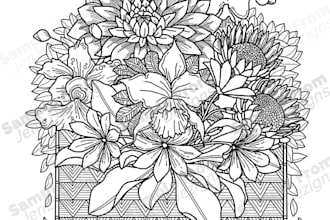 illustrate your children or adult coloring book any style