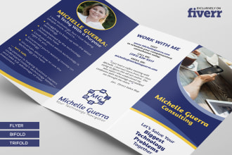 do creative bifold, trifold brochure design