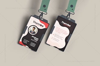 do professional id card, student id, employee id card, press id badge design