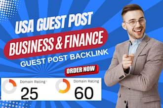 publish business and finance article with USA guest post backlink