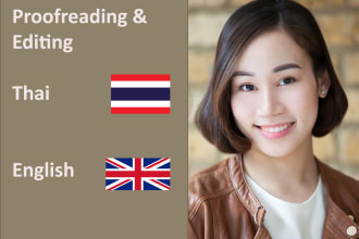 proofread and edit your document in thai and english