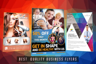 design professional business flyers, cards and brochures